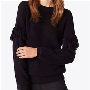 Tory Burch Black and White Crew Neck Sweater